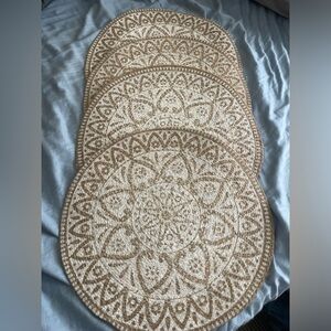 Madison Studio Woven place Mat Set - Natural Beige